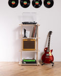 Mid Century Modern Vinyl Record Storage | 3-Tier LP Tower, Birch Plywood