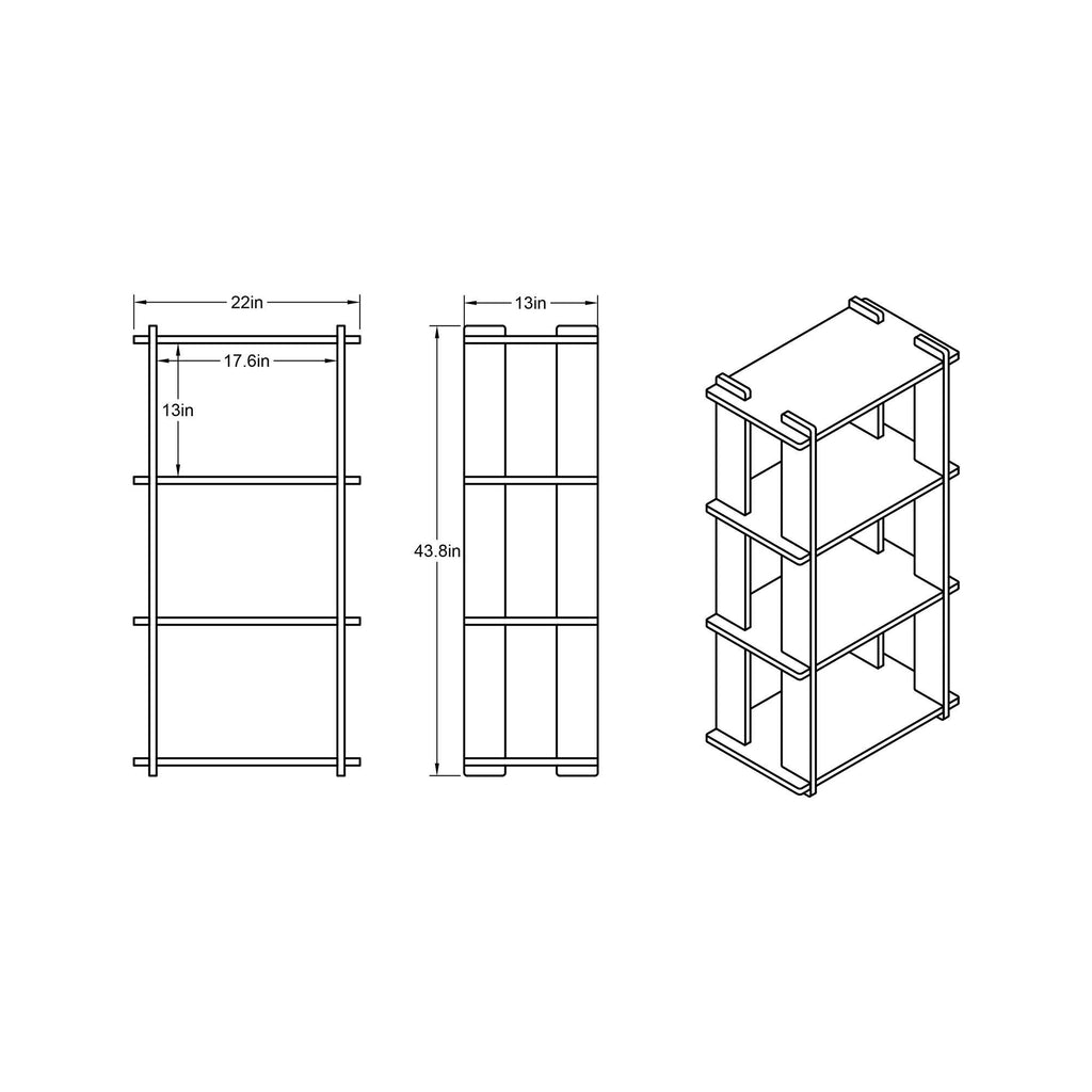 Mid Century Modern Vinyl Record Storage | 3-Tier LP Tower, Birch Plywood