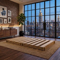 Tool-Free Japandi Birch Platform Bed Frame – Twin Size Low Profile Wood Base