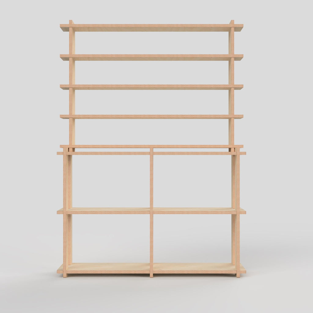 Combo CD/LP Record Music Shelf Japandi Mid Century Modern - No Tool Assembly