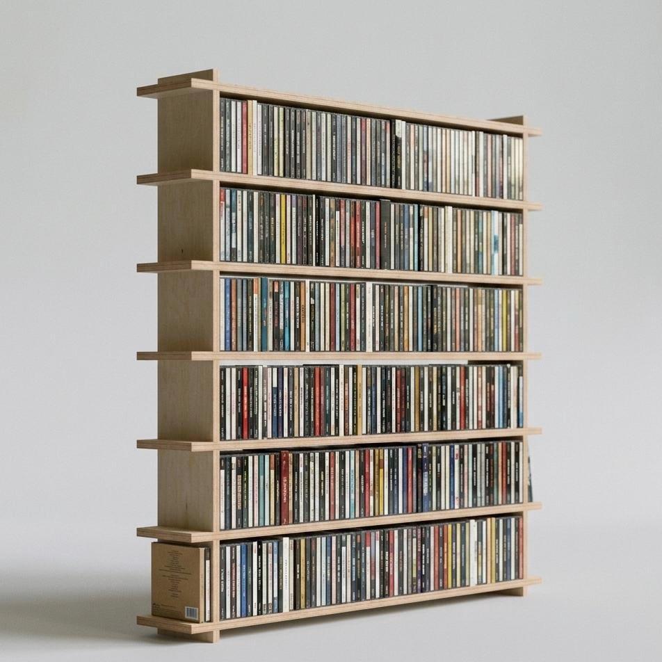 Grand CD Shelf Japandi Mid Century Modern - No Tool Assembly