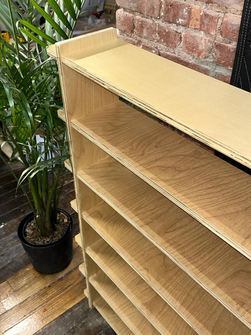 Mid Century Modern CD Shelf  -Scandinavian Japandi Style - No Tool Assembly - Birch