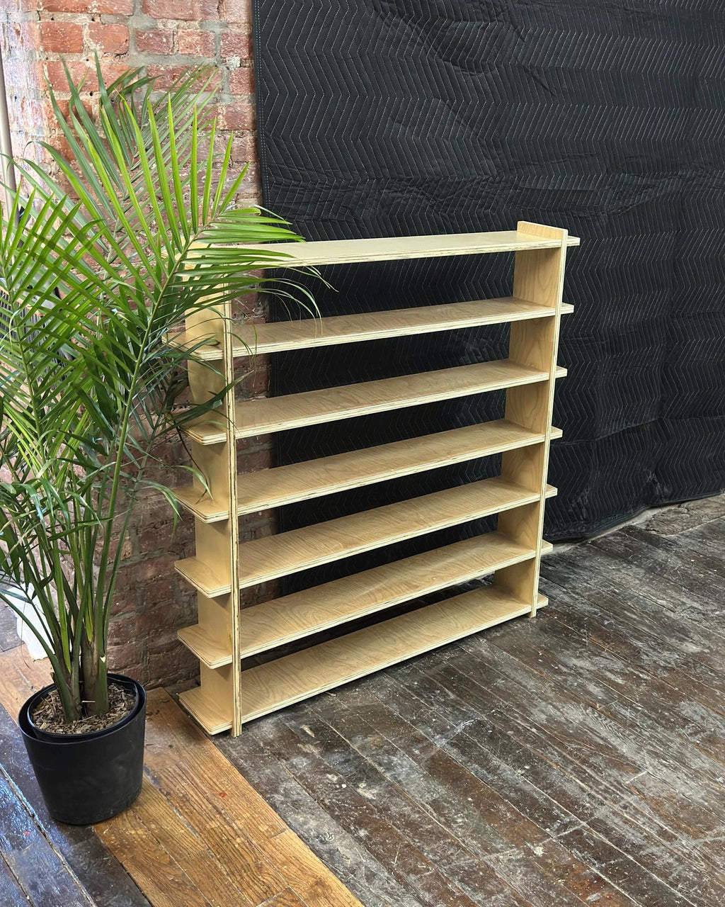 Mid Century Modern CD Shelf  -Scandinavian Japandi Style - No Tool Assembly - Birch